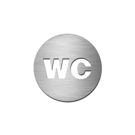 PICTOGRAMME ROND WC - INOX