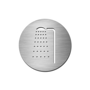 PICTOGRAMME ROND DOUCHE - INOX