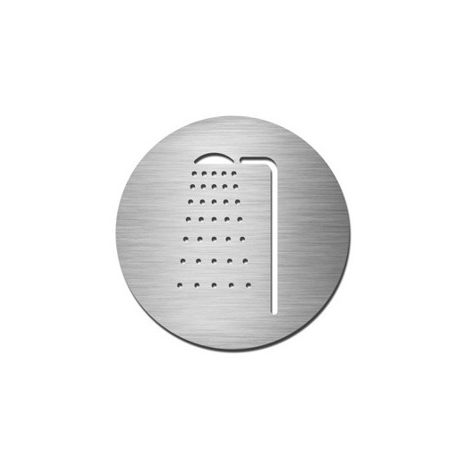 PICTOGRAMME ROND DOUCHE - INOX