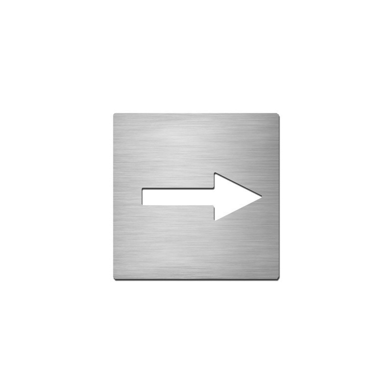 PICTOGRAMME CARRÉ DIRECTION 90° - INOX
