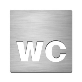 PICTOGRAMME CARRÉ WC - INOX