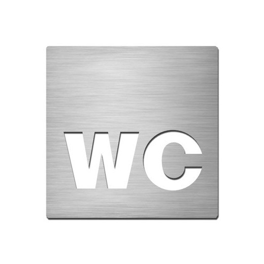 PICTOGRAMME CARRÉ WC - INOX